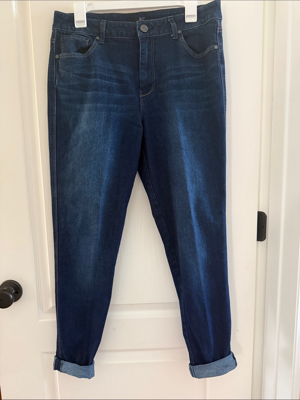 1822 Denim Dark Indigo Cropped Slim Jeans